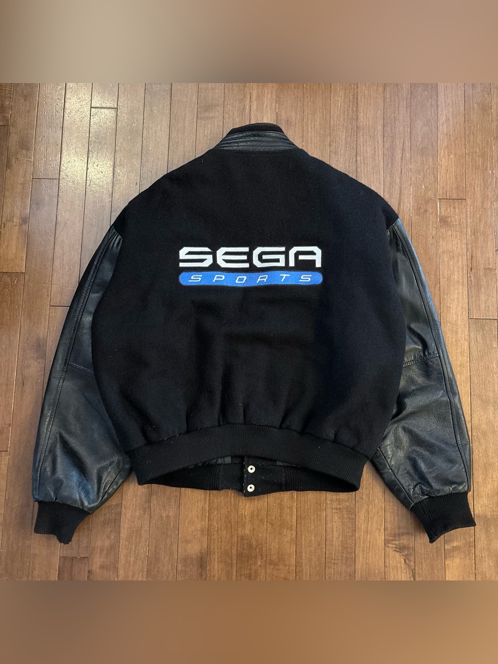 Vintage 90’s Rare Sega Sports Video Game Promo Letterman Jacket Size XL READ